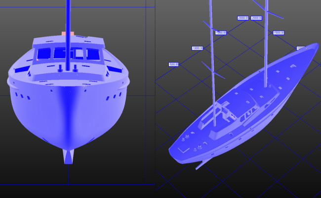 Scan ladja jahta 3D refit